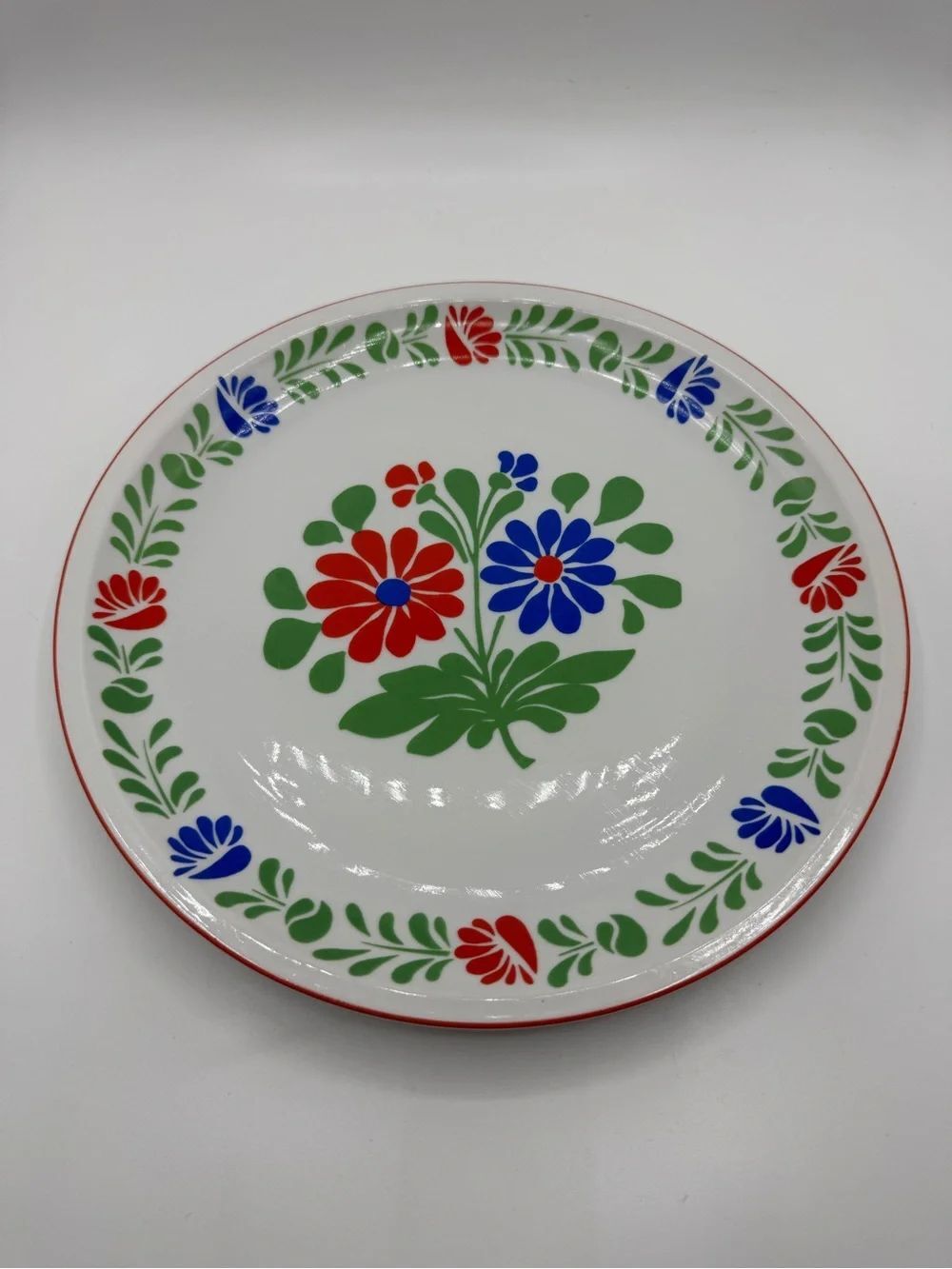 Vintage Alfoldi Porcelain Plate Floral Hand Painted Hungary